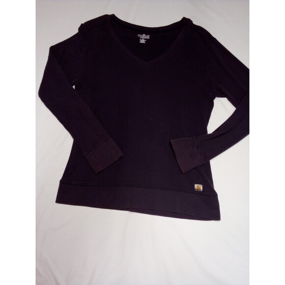 Women's Carhartt Long Sleeve Purple Shirt Size Medium Spots See Pictures - Picture 3 of 16